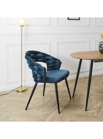 Rétro Chic Esszimmerstuhl ''Sawyer'' in Petrol - (B)63 x (H)83 x (T)54 cm