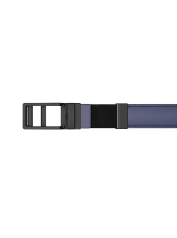 Designnest Leder-Gürtel ''StretchBelt'' in Dunkelblau - (L)123 cm