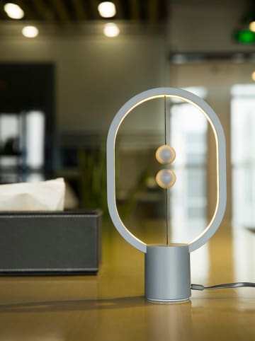 Designnest Ledtafellamp ''Heng'' lichtgrijs - (L)24 x (B)15 cm