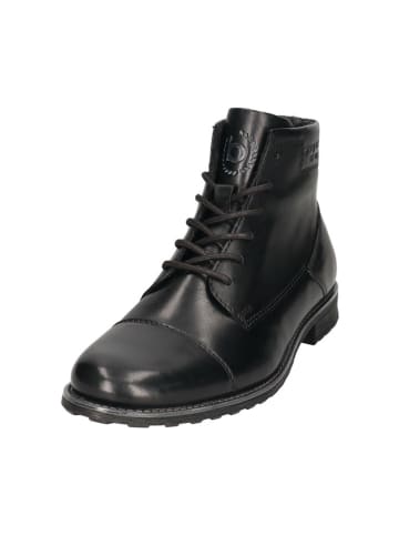 Bugatti Leder-Boots in Schwarz