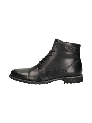 Bugatti Leder-Boots in Schwarz