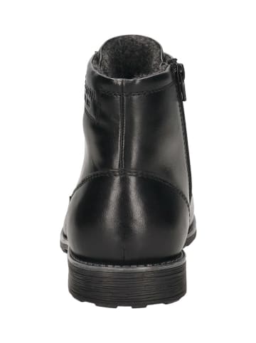 Bugatti Leder-Boots in Schwarz