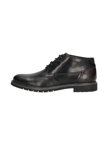 Bugatti Leder-Boots in Schwarz