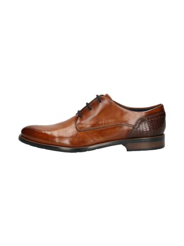 Bugatti Leder-Schnürschuhe in Hellbraun