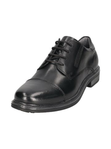Bugatti Leder-Schnürschuhe in Schwarz