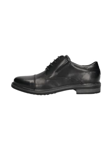 Bugatti Leder-Schnürschuhe in Schwarz