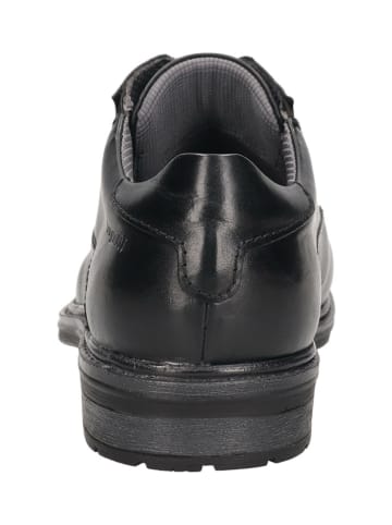 Bugatti Leder-Schnürschuhe in Schwarz
