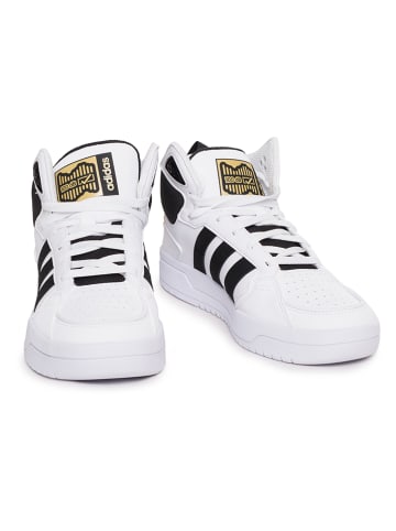 adidas Leder-Sneakers in Weiß/ Schwarz