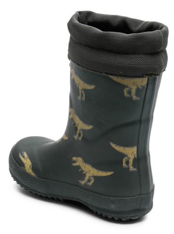 bisgaard Gummistiefel "Dinos" in Dunkelgrün