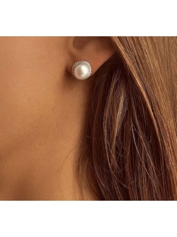 Les Favorites Silber-Ohrstecker mit Edelsteinen und Perlen