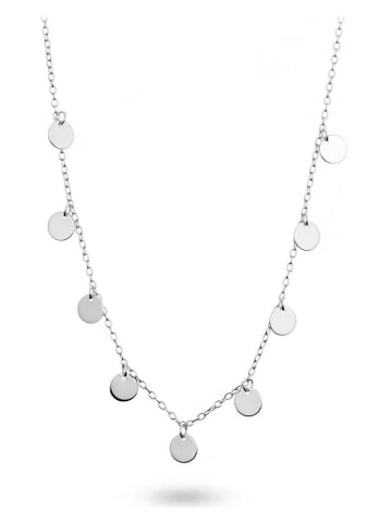 Eclat d'Argent Srebrny naszyjnik z elementami ozdobnym - dł. 38 cm