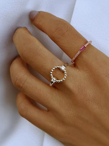 Les Petites Précieuses Rosévergulde ring met edelstenen