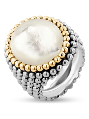 Nomad Zilveren ring met parelmoer