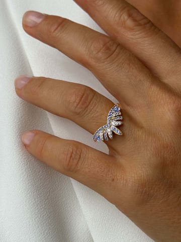 DI GIORGIO Vergulde ring met edelstenen