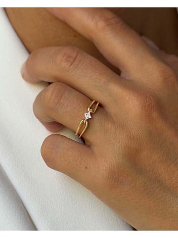 Les Petites Précieuses Vergold. Ring mit Edelsteinen