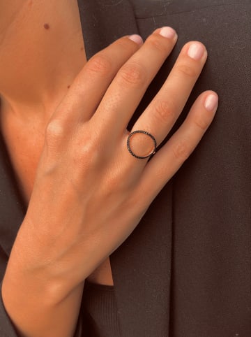 DI GIORGIO Rosévergulde ring met edelstenen