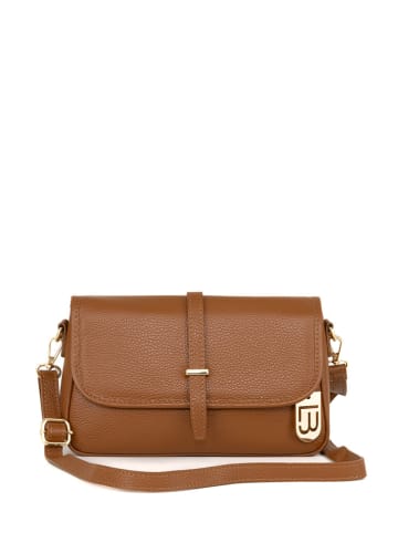 Lucca Baldi Leder-Umhängetasche "Umbria" in Camel - (B)27 x (H)16 x (T)8 cm