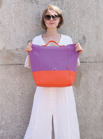 Zwei Shopper "Fiorella FI200" paars/oranje - (B)44 x (H)38 x (D)19 cm