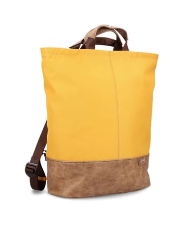 Zwei Schultertasche ''Olli OR140'' in Gelb/ Hellbraun - (B)36 x (H)38 x (T)14 cm