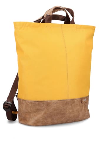 Zwei Schultertasche ''Olli OR140'' in Gelb/ Hellbraun - (B)36 x (H)38 x (T)14 cm