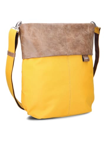 Zwei Umhängetasche ''Olli OT12'' in Gelb/ Hellbraun - (B)31 x (H)32 x (T)13 cm