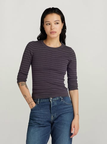 G-Star Pullover in Pflaume/ Schwarz