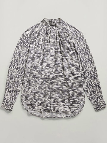 G-Star Bluse in Anthrazit/ Weiß