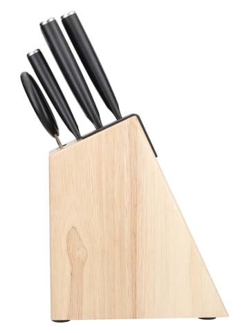 KitchenAid 7tlg. Messerblock-Set in Hellbraun/ Schwarz