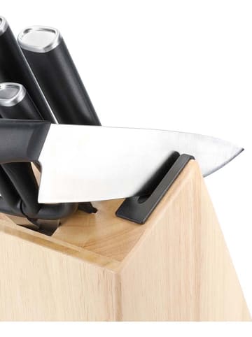 KitchenAid 7tlg. Messerblock-Set in Hellbraun/ Schwarz