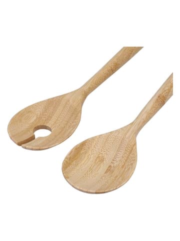 KitchenAid 2tlg. Salatbesteck-Set in Hellbraun - (L)31 cm