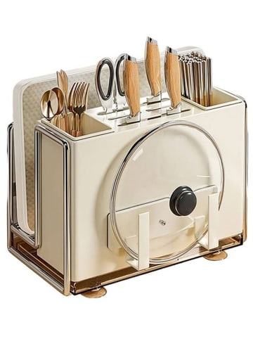Joybos Küchenorganizer in Creme/ Silber - (B)26 x (H)24 x (T)14 cm