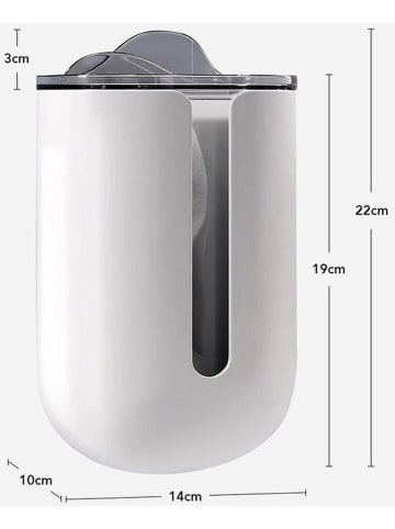 Joybos Taschentuchbox in Weiß - (B)14 x (H)22 x (T)10 cm