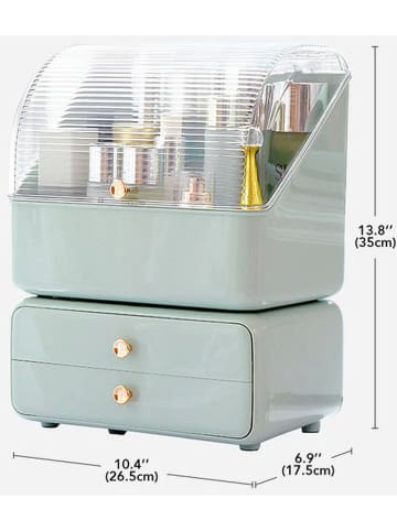 Joybos Organizer w kolorze miętowym na kosmetyki - 26,5 x 35 x 17,5 cm
