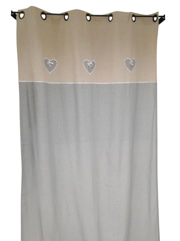 Anticline Vorhang in Hellgrau/ Beige - (L)250 x (B)140 cm