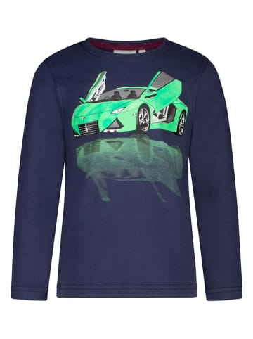 Topo Longsleeve donkerblauw/groen
