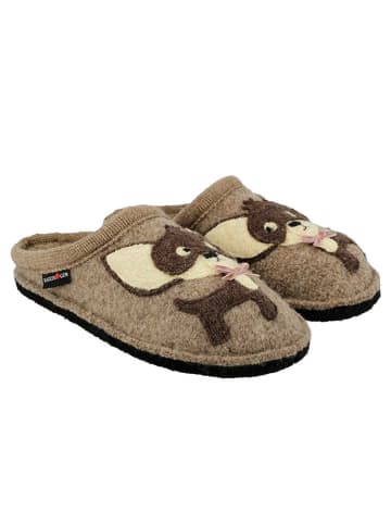 HAFLINGER Pantoffels lichtbruin