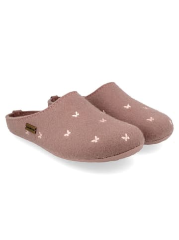 HAFLINGER Pantoffels donkerroze