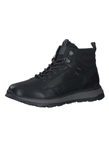 s.Oliver Leder-Boots in Schwarz