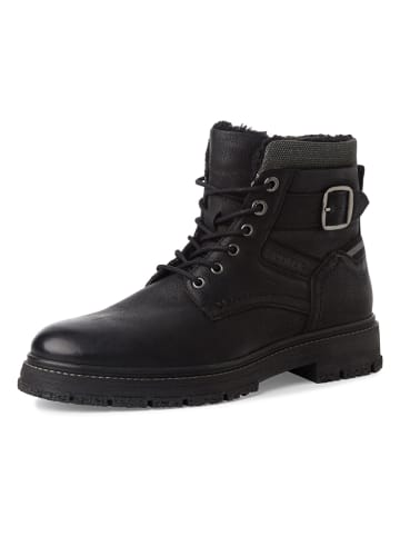 s.Oliver Leder-Boots in Schwarz