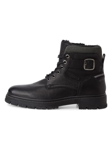 s.Oliver Leder-Boots in Schwarz
