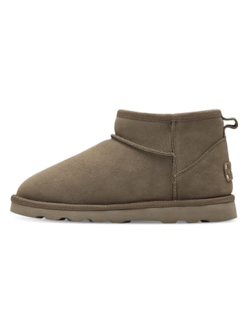 s.Oliver Leder-Ankle-Boots in Khaki