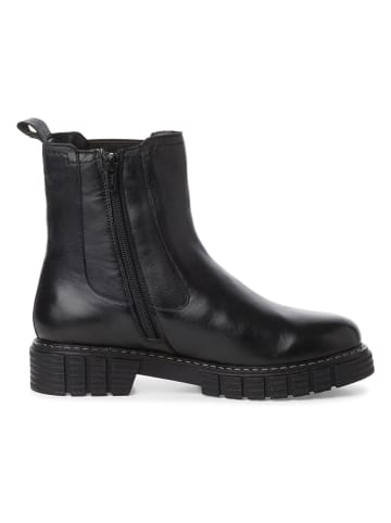 s.Oliver Leder-Boots in Schwarz