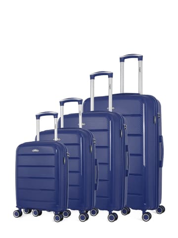 OBAGO 4-delige hardcase-trolley set "Phenix" blauw