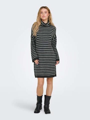 ONLY Gebreide jurk zwart/grijs