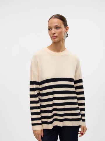 Vero Moda Pullover in Beige/ Schwarz