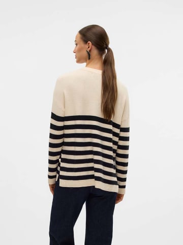 Vero Moda Sweter w kolorze beżowo-czarnym