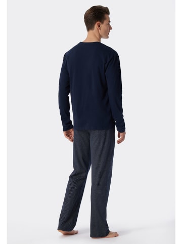Schiesser Pyjama in Dunkelblau
