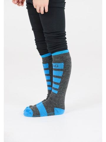 Zigzag 2er-Set: Ski-/ Snowboardsocken "Znow" in Grau/ Blau