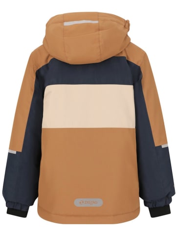 Zigzag Ski-/ Snowboardjacke "Scout" in Hellbraun/ Dunkelblau