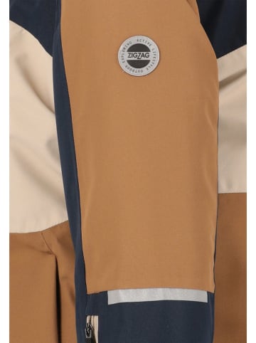 Zigzag Ski-/ Snowboardjacke "Scout" in Hellbraun/ Dunkelblau